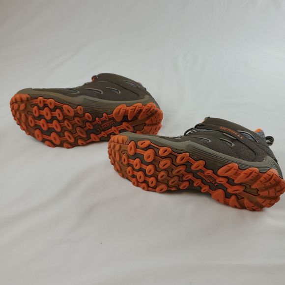 Merrell Chameleon 7 Waterproof Mid Hiking Boots Brown Orange Kids Sz 5.5M - Picture 8 of 8